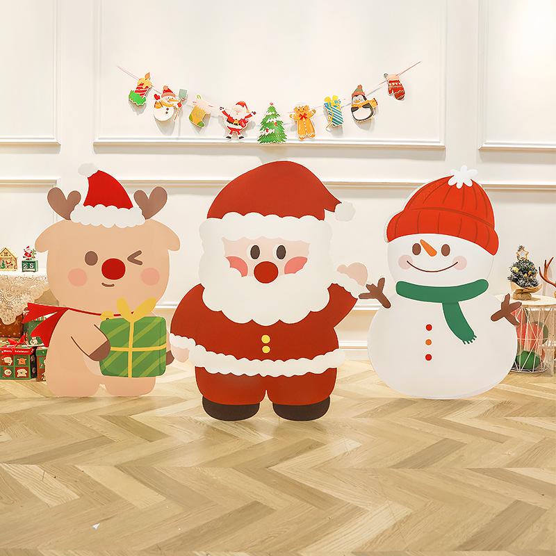 Ornamenti di Natale a Tema Babbo Natale: Set Scena Oggetto di Scena per Foto Vacanze all'Aperto