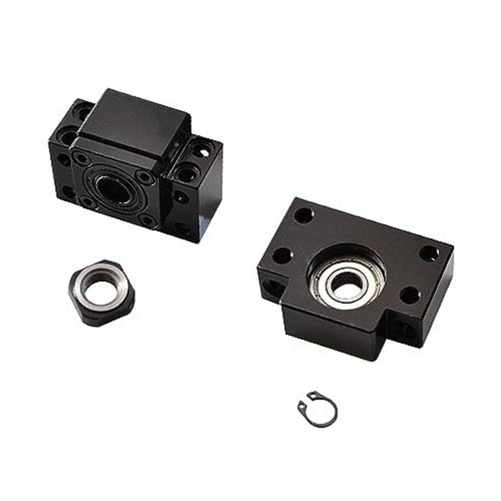 1 Set Ball Screw Support BK12 BF12 Fixed Floating Ball Screw End Support, Ball Screw Bearing Seat Rail Shaft Supports Tools