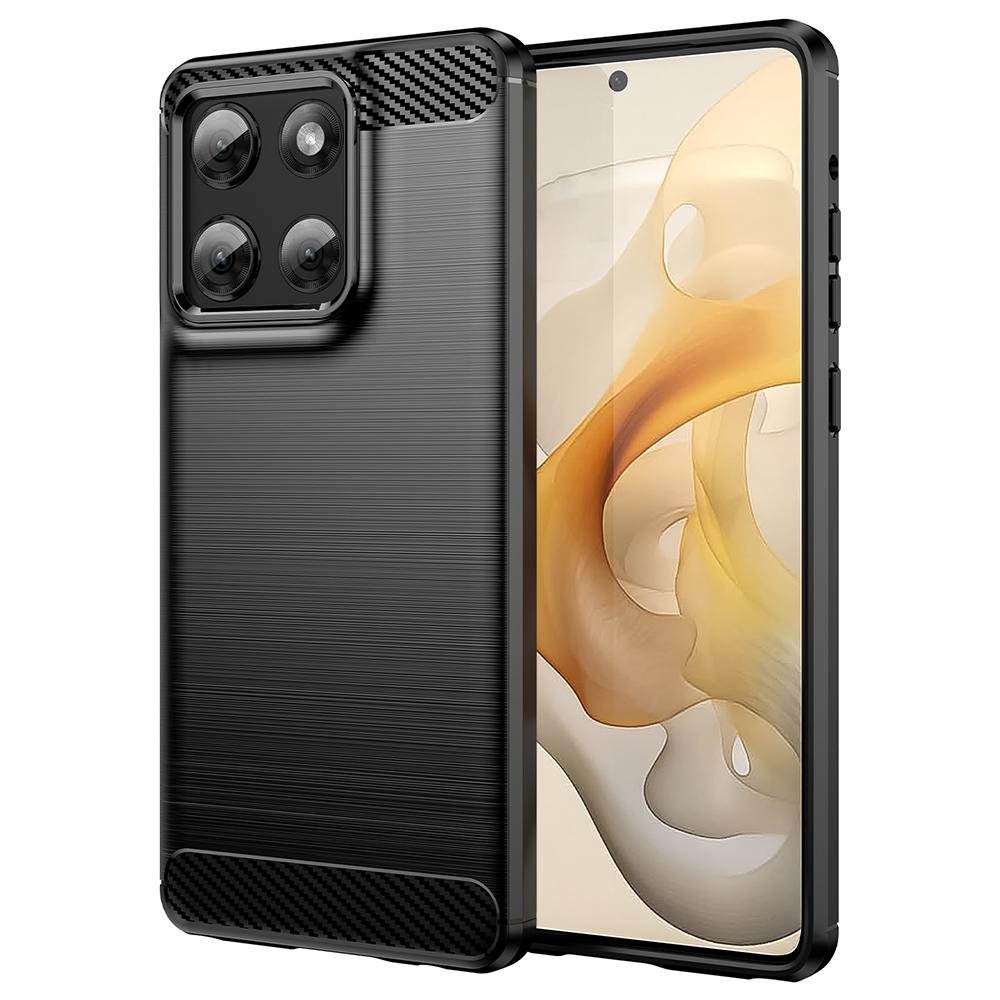 For Motorola Moto G Stylus 5G (2025) Case Protective Phone Cover Carbon Fiber Texture Brushed