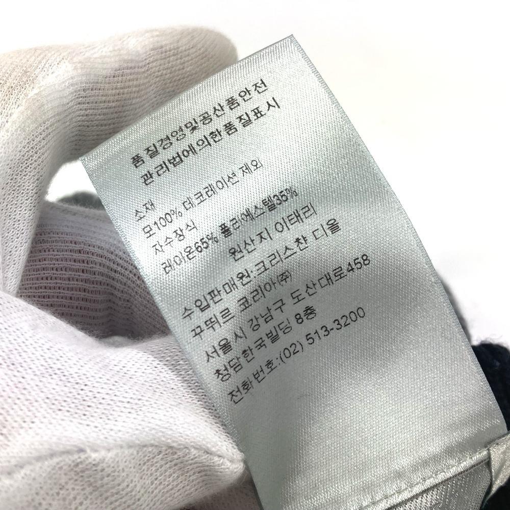 Dior 213MG01AT481 Logo CD Bicolor Accessories Gloves Wool Black/gray
