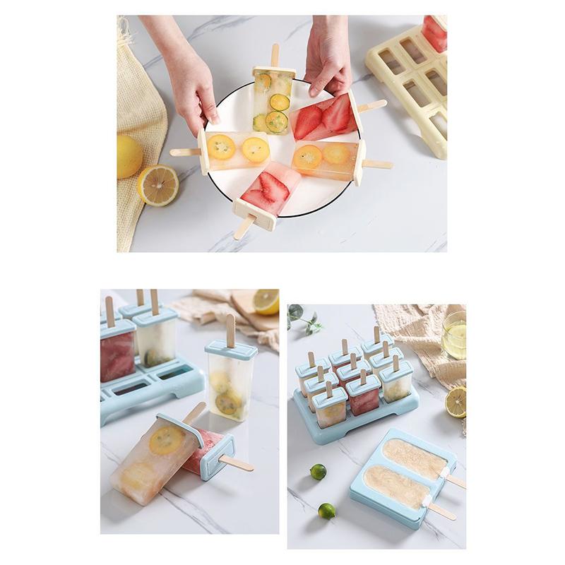 Flexible Silikon-Eis am Stiel-Formen, leicht zu lösen, BPA-frei, wiederverwendbar, Eisbereiter für die Heimküche, DIY-Snack