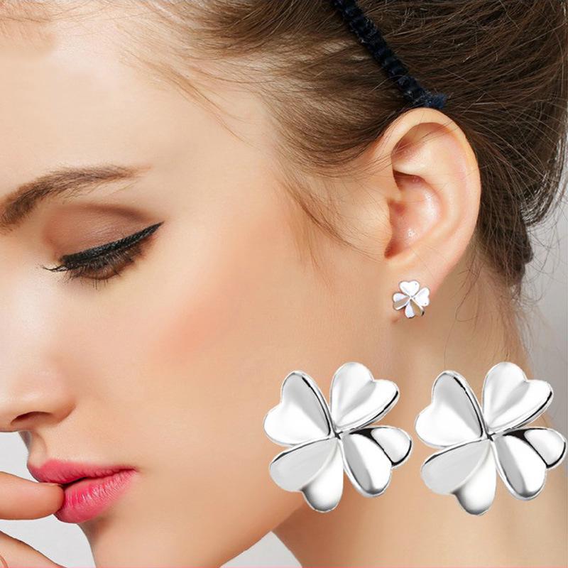 Trendy Silver-Plated Leaf Earrings for Women - Fashionable Ear Jewelry