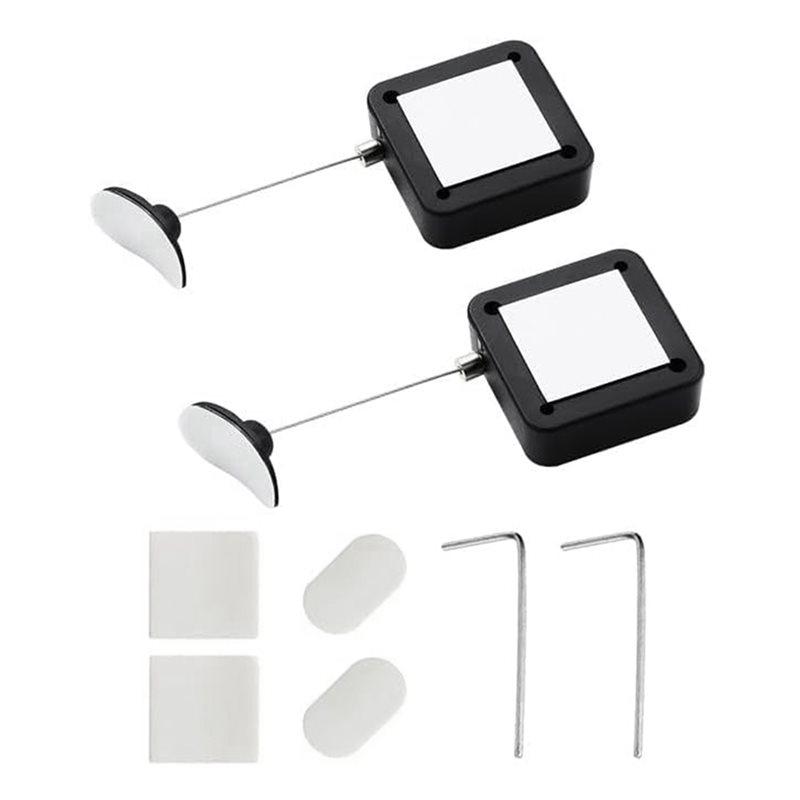 A84E-Retractable Remote Control Tethers, Remote Cable Lock , 6.6Ft /2M Remote Control Security Lock For TV And DVD 8 Pcs