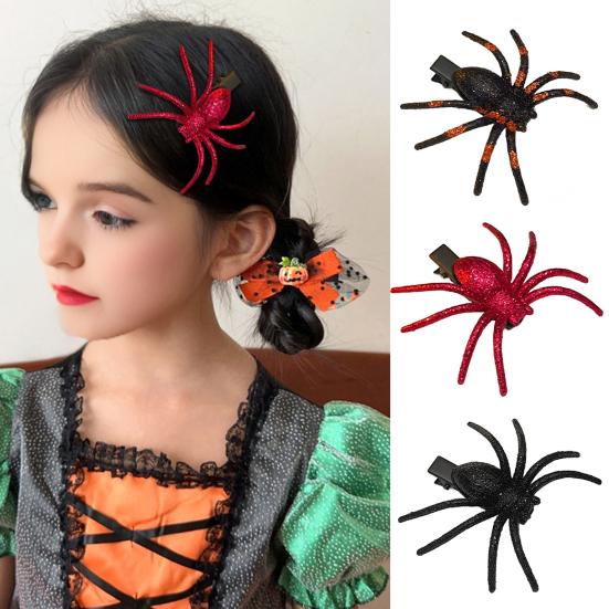 1/2Pcs Halloween Spider Hair Clip Decorative Hair Pins Women Hairpin Headpiece Cosplay Costume Accessory