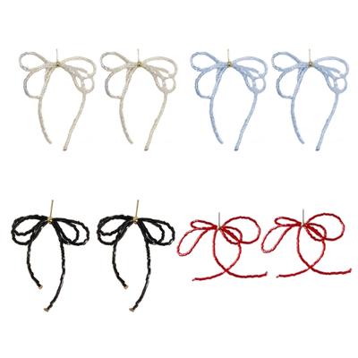 Eleganti Orecchini Pendenti Fiocco con Perline Moda Orecchini Pendenti Gioielli Statement Orecchini Pendenti con Nappe per Donne Ragazze