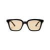 Square Frame 2 Sunglasses Brand Popular Stylish Fashion Glasses UV Protection [Flex] (Fblack Llight Orange) Women's Men's