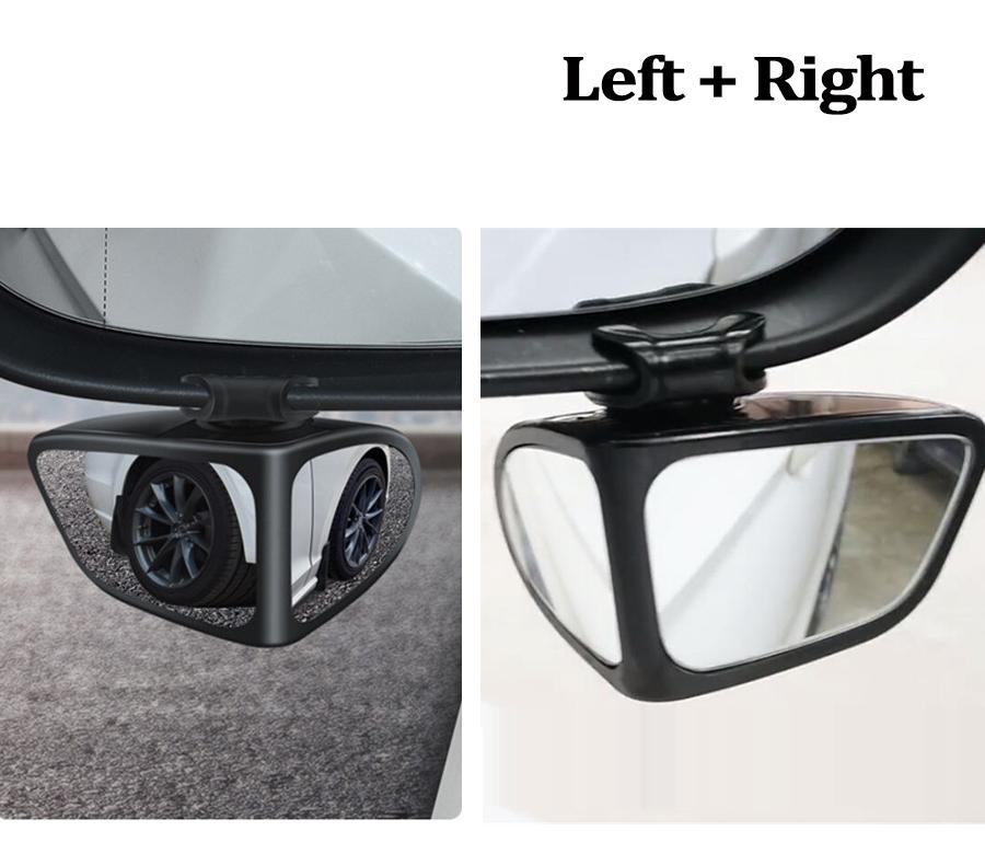 2Pcs Universal Car Blind Spot Wide Angle 360 Rotation View Mirror Left & Right