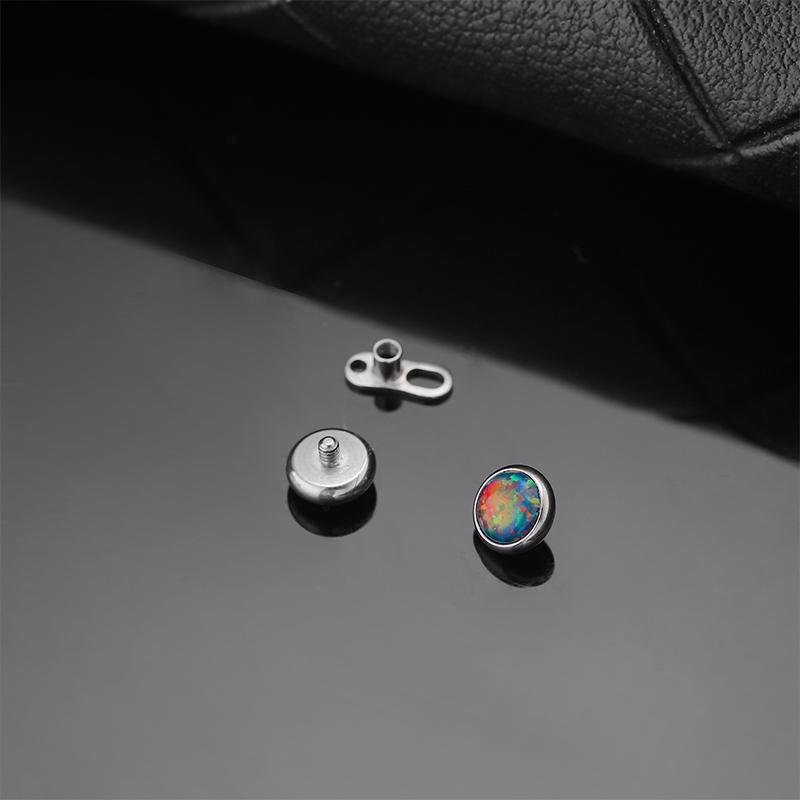 G23 Titanium Piercing Nariz Opal Gem Septum Nose Ring Conch Tragus Helix Earring DIY Sexy Body Jewelry 1PC