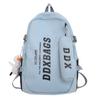 Men Lightweight Backpack Letter Print Student Schoolbag Women Large Capacity Campus Backpack with Pen Bag