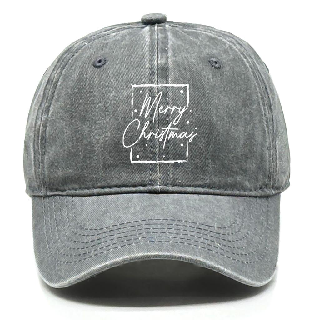 Frohe Weihnachten Druck Caps Für Damen Unelastische Snapback Caps Perfekt Als Outdoor-Accessoire Unisex Sonnenhut Einheitsgröße