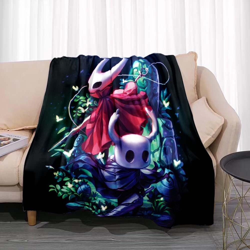 Hollow Knight deka Herní flanel Novinka Hřejivý flanel z mikrovlákna Odolný pro děti i dospělé Cestovní přehoz na pohovku