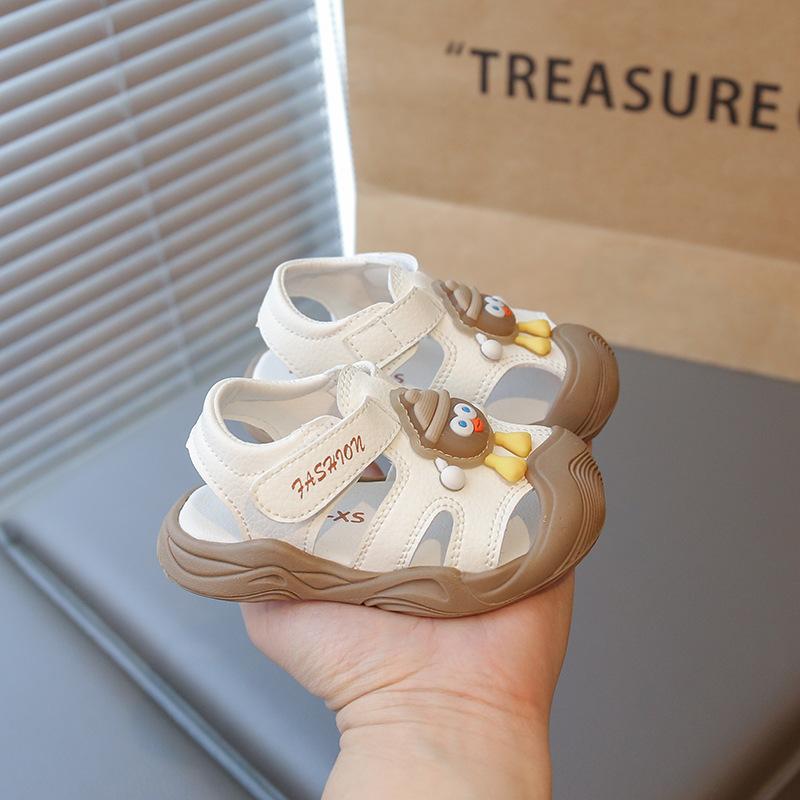 New Boys Beach Shoes Girls Baby Anti-kick Sandals Children's Toddler Shoes Summer Soft-soled Lantern Sandals
