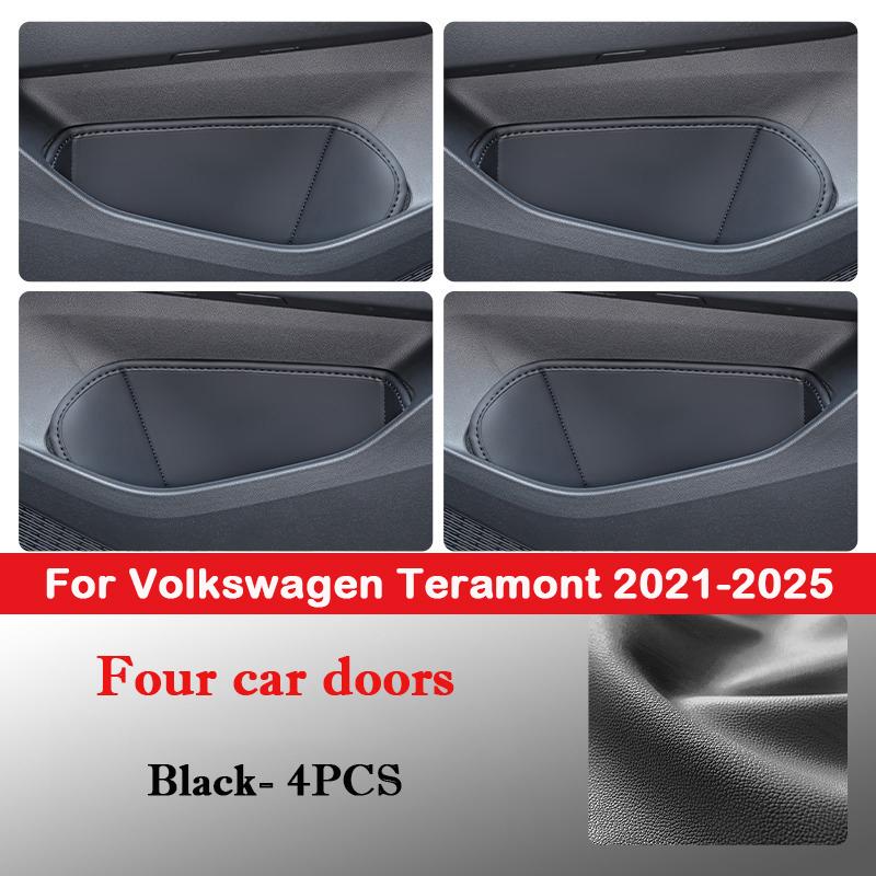

For VW Volkswagen Teramont 2026-2026 Car Door Slot Storage Box Leather Protective Pad Cover WaterProof Barrel Accessories