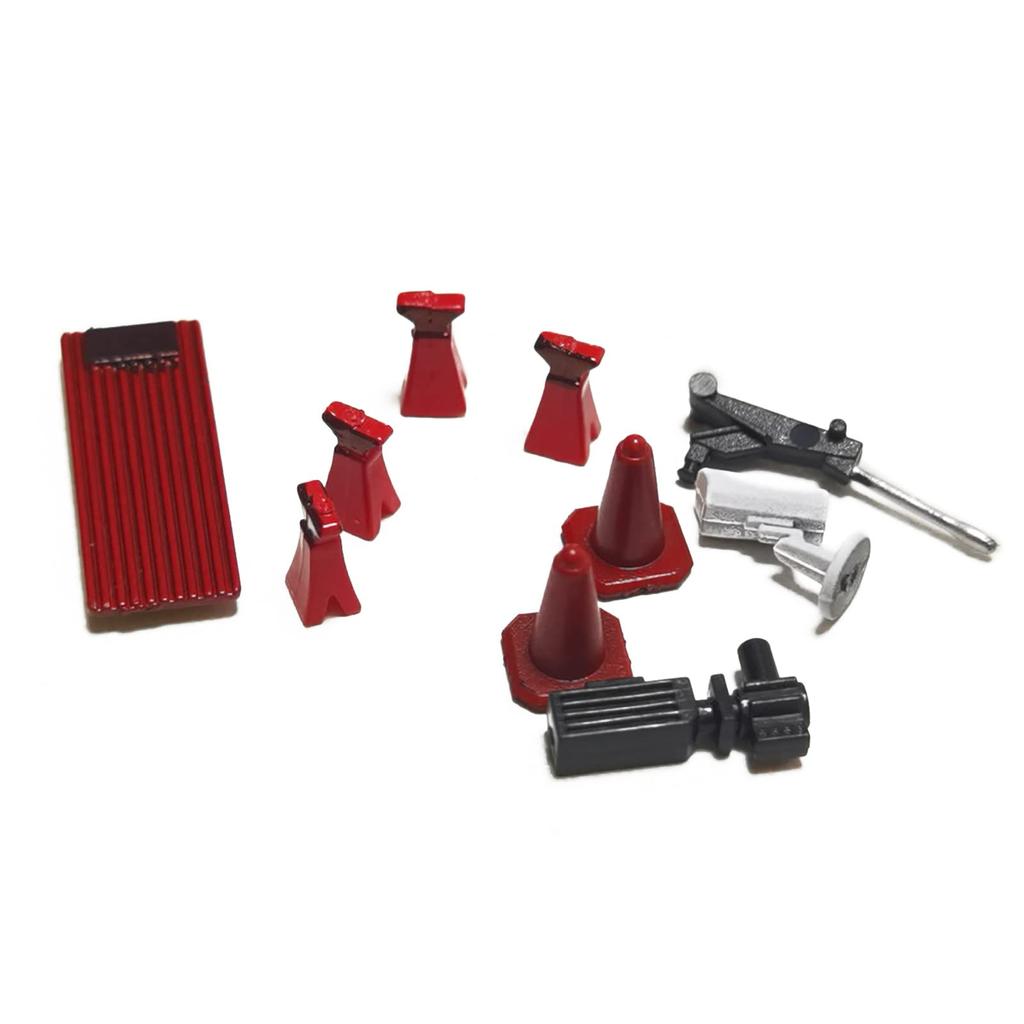 ARCADORA Garage Repair Tool Set ABS Model Car Display Geometric Black 1/64