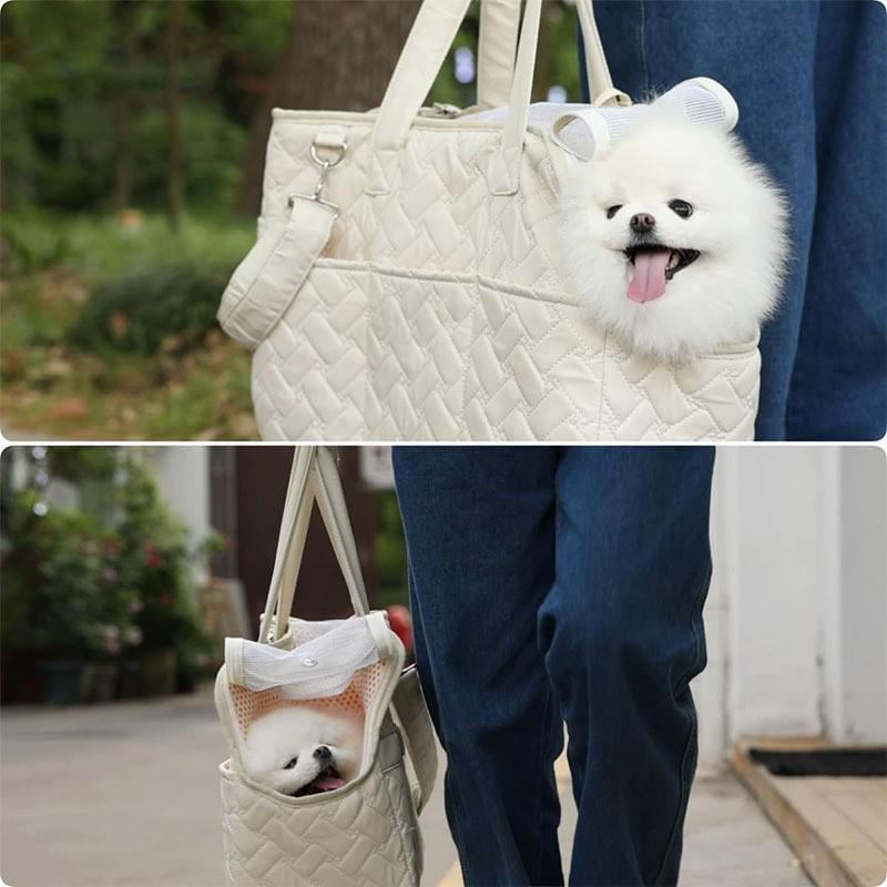 Crossbody Pet Carrier Bag: Stylish Shoulder Handbag for Cats & Dogs with Head-Out Design