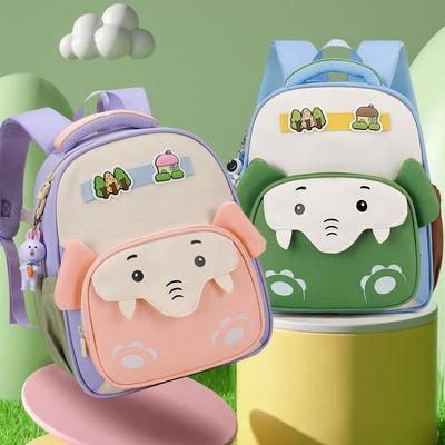 Mochila Escolar Infantil Estilo Japonês com Blocos de Cor para Crianças, 1º ao 3º Ano