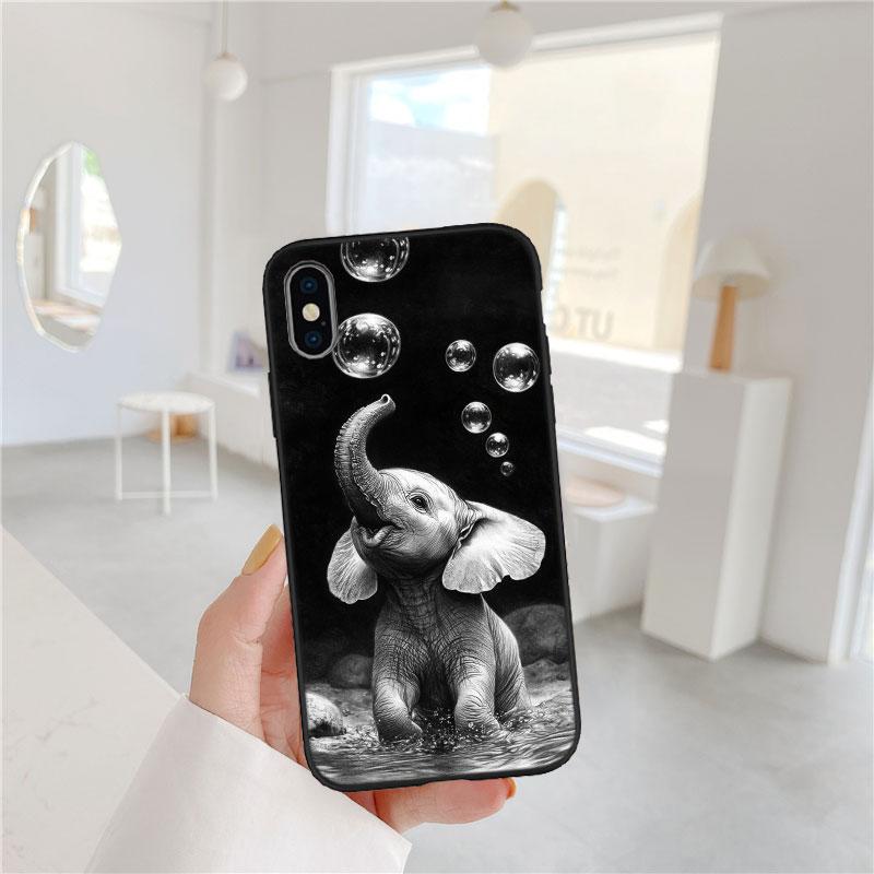 QT3 Animal Elephant Phone Case for Samsung Galaxy A05 A05S A12 A13 A15 A33 A53 A73 M15E M55 S10 S10E S20 Ultra Lite Plus Fe