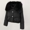 OFTBUY Winter Jacket Women Big Real Raccoon Fur Collar Natural Thick Warm Duck Down Coat Short Outerwear Streetwear Loose Casual