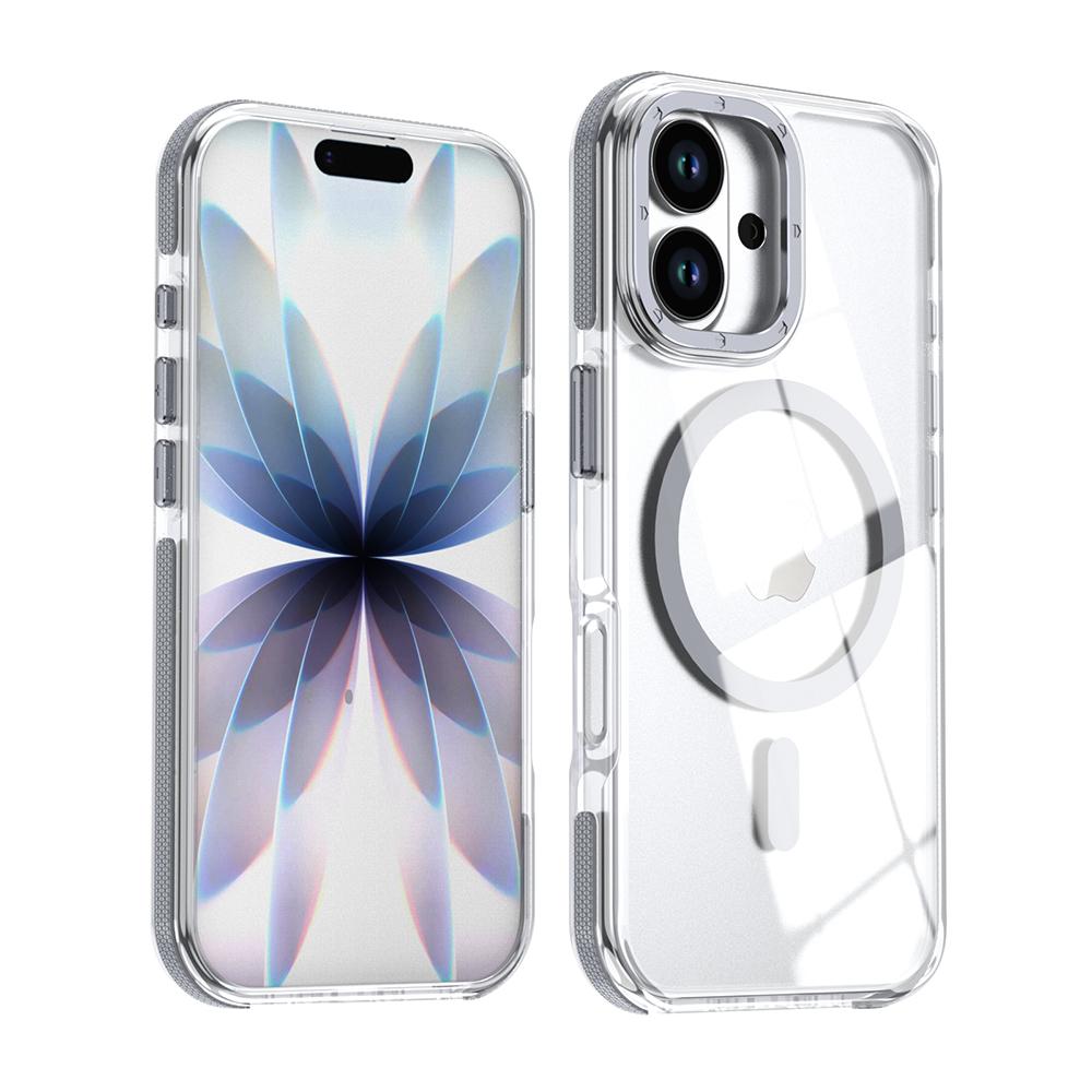 KEYSION Transparent Magnetic Case for MagSafe for iPhone 16 Pro Max Wireless Charging Shockproof Phone Cover for iPhone 16 Plus