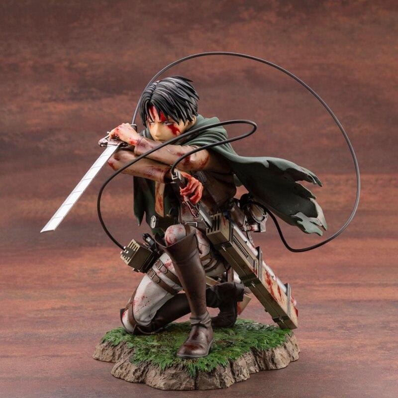 Attack on Titan Artfx J Levi Fortitude Ver .Pvc Action Figure Japanese Anime Brave -Act Levi Figure Model Toys Doll Gift
