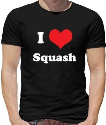 Ich liebe Squash Herren T-Shirt - Spieler - Sport - Spiel - Schläger - Racquetball