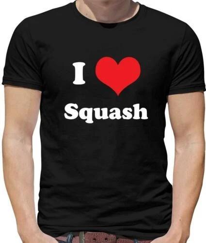 I Love Squash Mens T-Shirt - Player - Sport - Game - Racket - Racquetball M