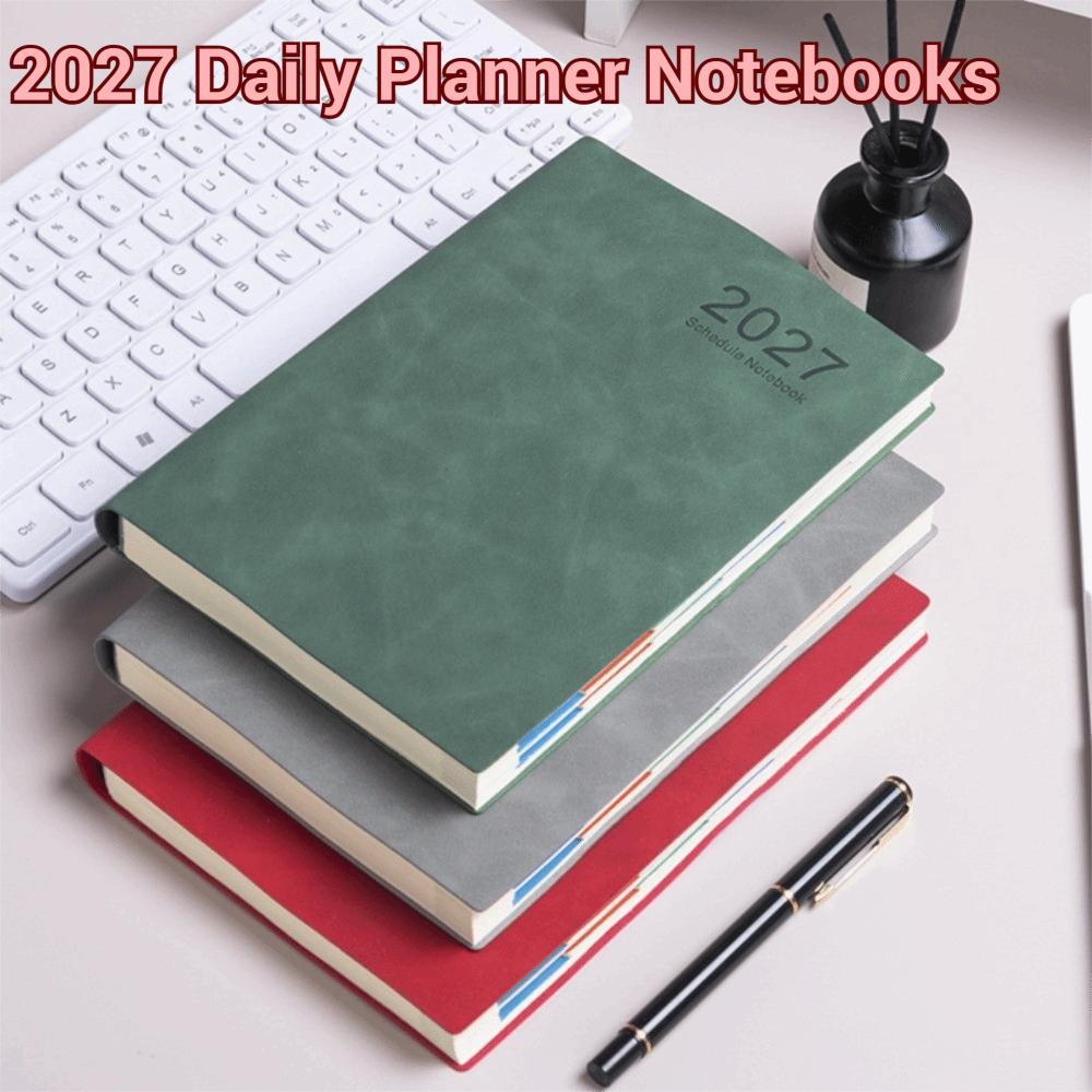Portable 2027 Daily Planner Notebooks Efficiency Schedule Notebook For School Office Work