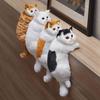 Realistic Cat Plush Hanging Decorative Cat Real Pet Item and Figurine, Toy, Object, (White Black)