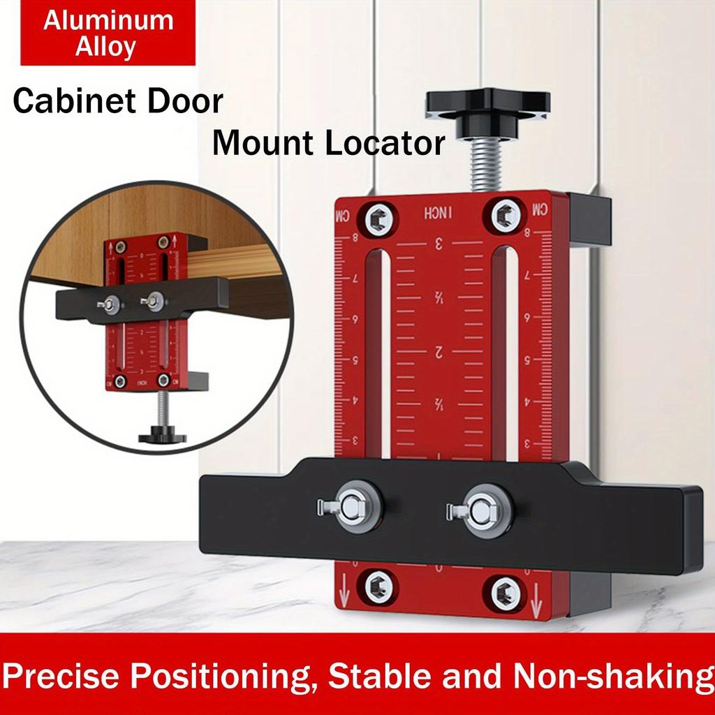 Cabinet Door Mounting Jig Aluminum Alloy Installation Positioner Cabinet Hardware Jig For Framed Frameless Cabinets 10-60mm