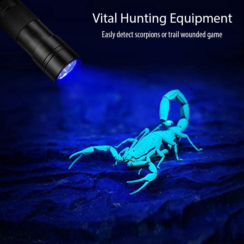 UV Flashlight Pets Blacklight Dogs Cats Urine Detector Ultraviolet Flashlight Dry Stains on Clothes