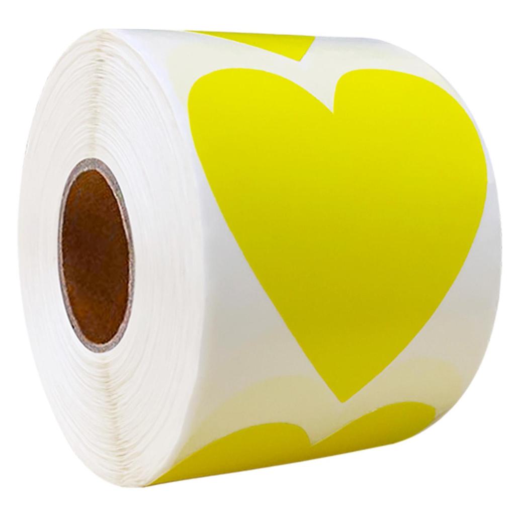 Heart-Shaped Multicolor Label Stickers: Writable, Adhesive, and Perfect for Categorizing or Decorating.