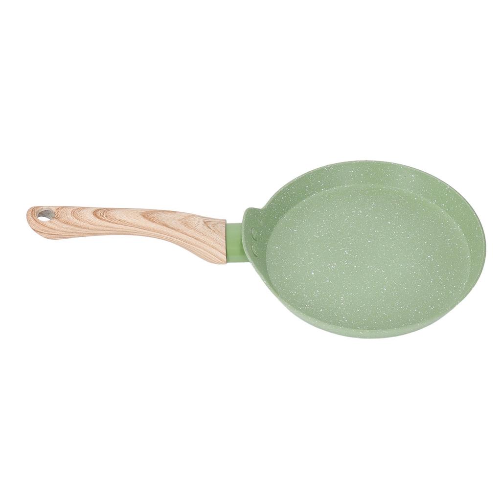 Frying Pan Wood Handle Aluminum Alloy Cooking Skillet Fast Heating Non Stick Omelet Pan for Home Kitchen