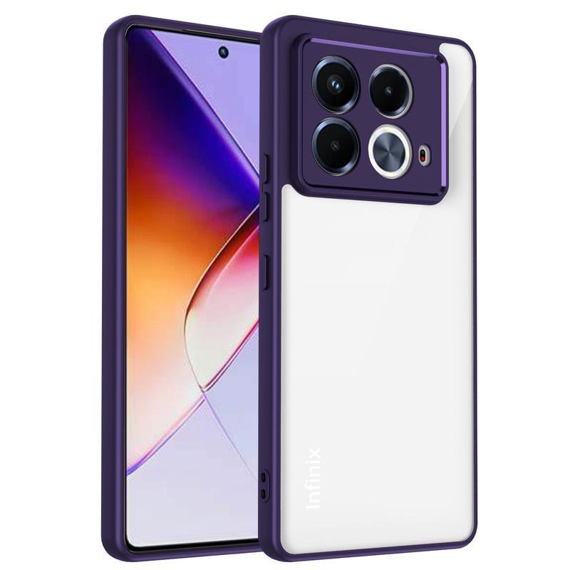 Infinix Note 40 5G X6851 X6852 Case Plating Silicone Bumper Shockproof Clear Back Cover Hard Phone Case for Infinix Note 40 5G