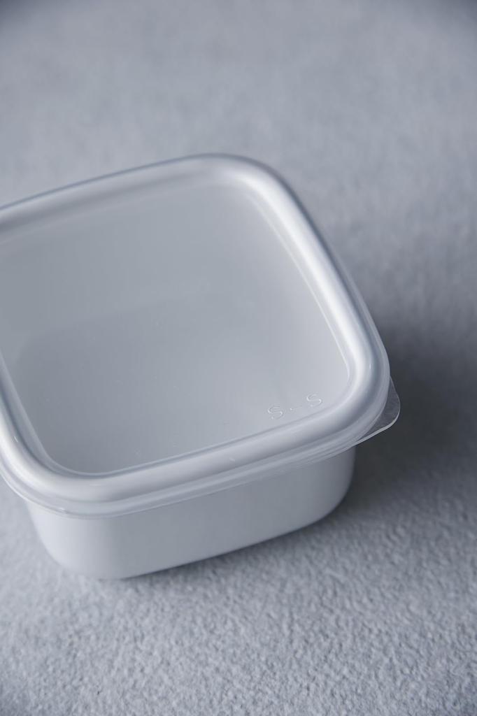 Noda Horo White Series Storage Container, Square S, with Seal Lid, Made In Japan, WS-S