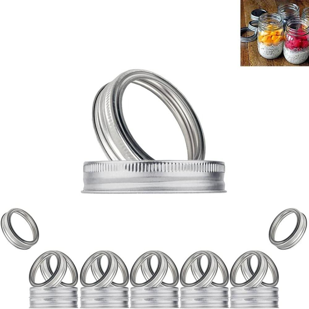 20Pcs Split-type Replacement Rings Secure Mason Canning Lids Reusable Mason Jar Lids  Glass Jar