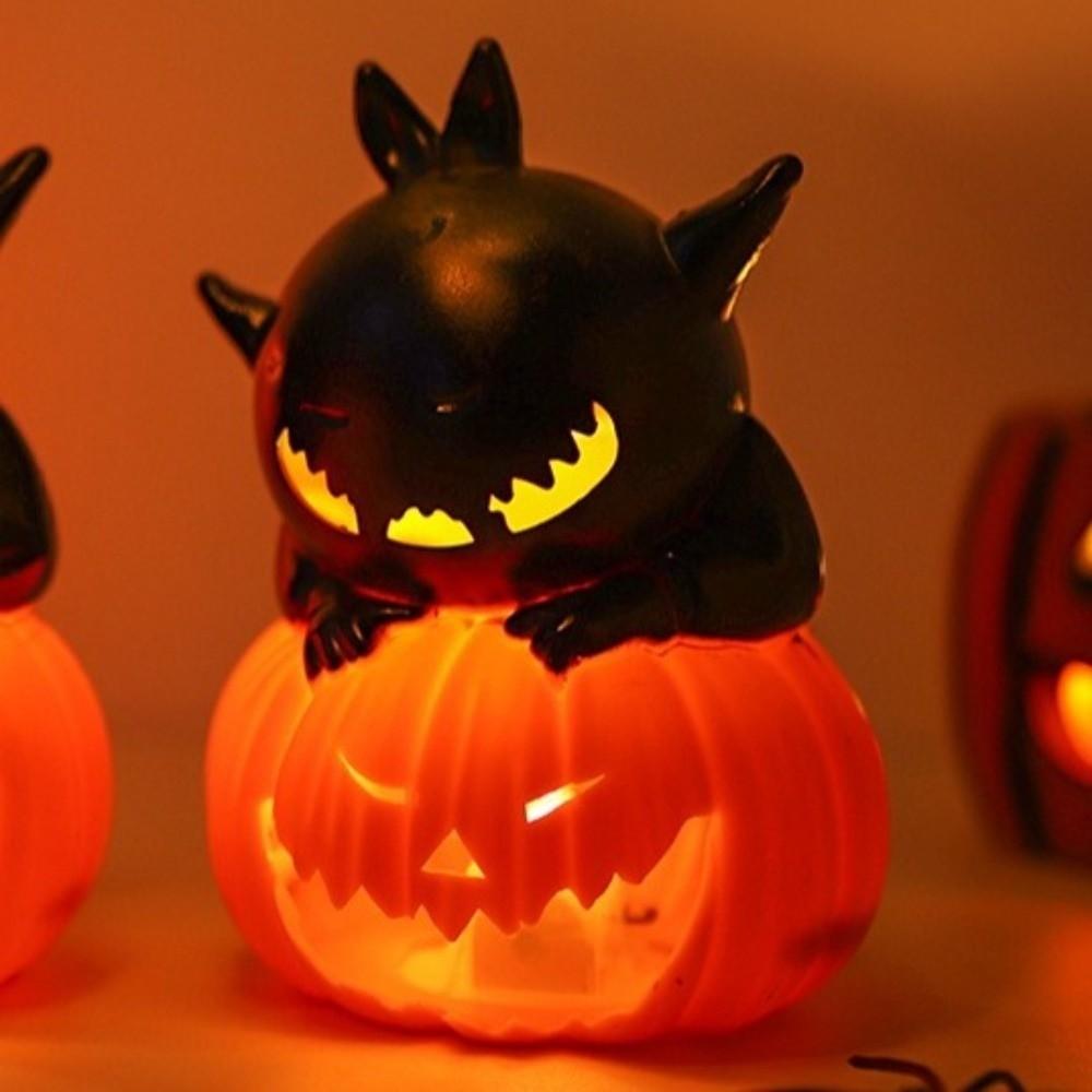 Spooky Eyeball Halloween Cat Pumpkin Lamp Black Cat LED Pumpkin Light  Ghost Festival Decor
