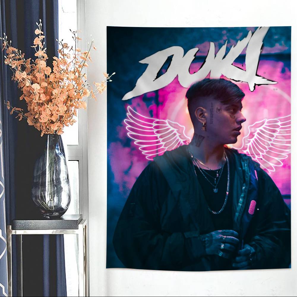 Fashion Rapper DDUKIS Cartoon Tapestry Art Science Fiction Room Home Decor Wall Hanging Sheets