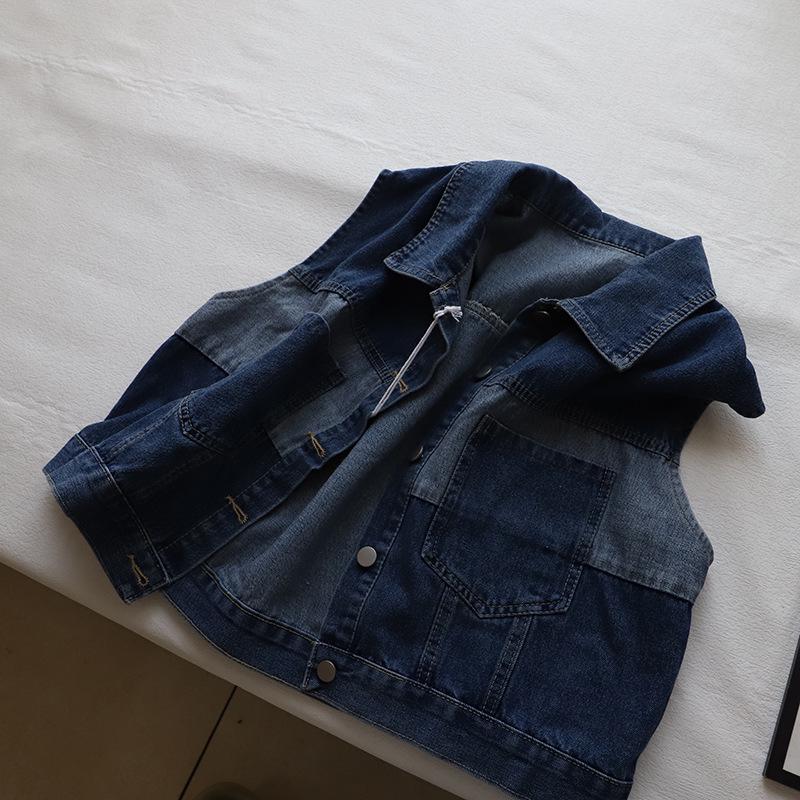 Bi Zheng 2025 Spring Korean-Style Age-Reducing Loose Denim Vest for Women
