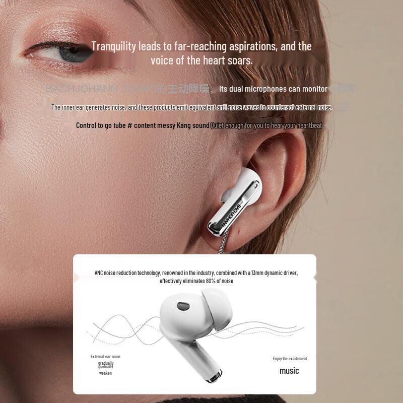 BACH JOHANN T5ANC Noise-Cancelling True Wireless Earbuds