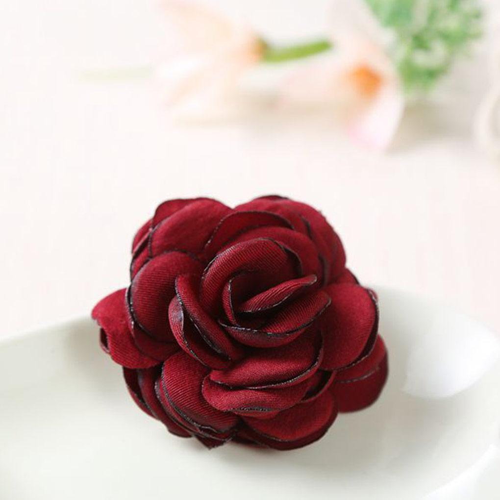 Flower Brooch Simulation Korean Cloth Side Firing Accessories Rose Artificial Fabrics Home Textile Ornaments Wedding