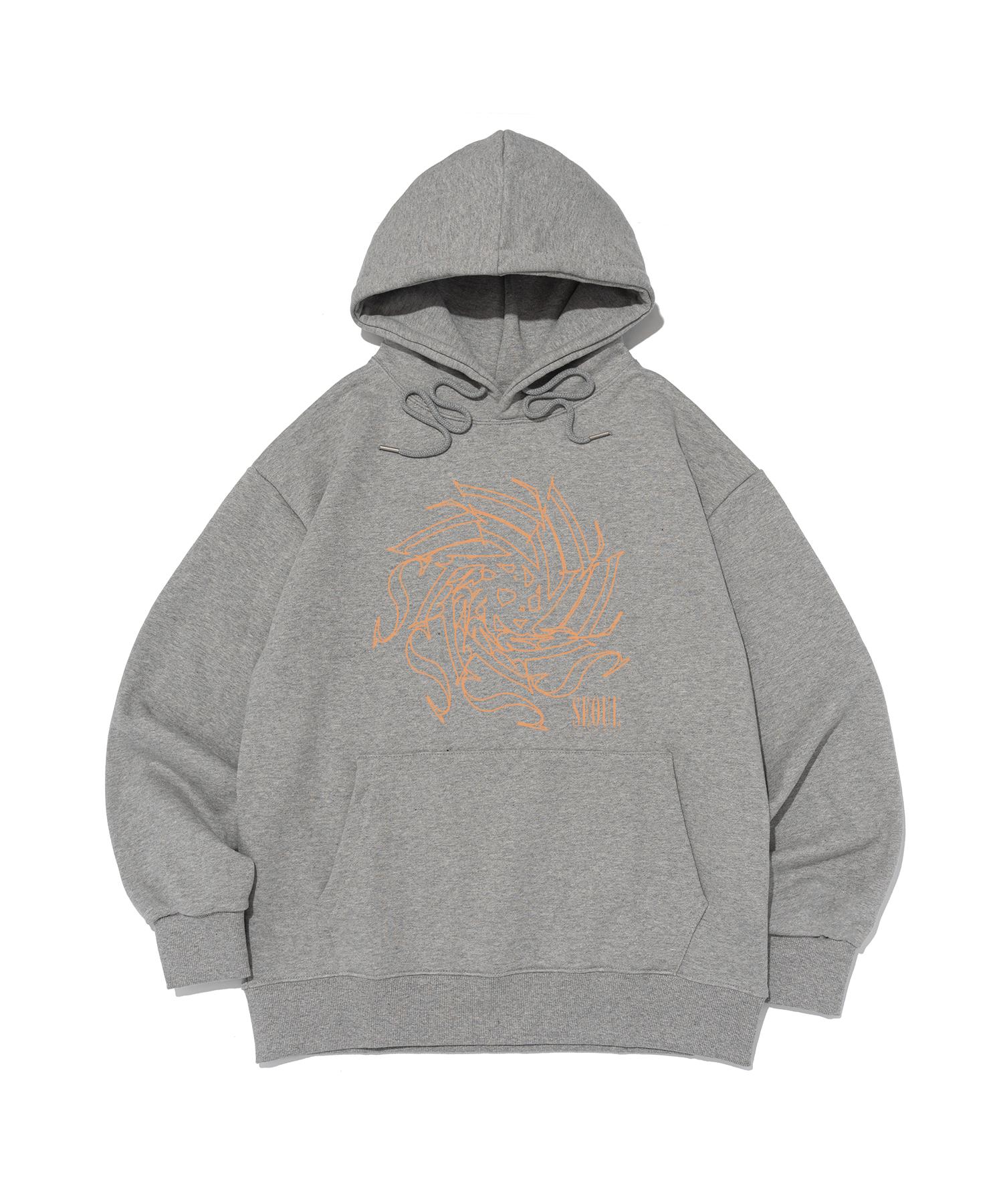 Seoul Apparel Seoul Spiral Hoodie (Melange Gray) Xl (Fleece-Lined)