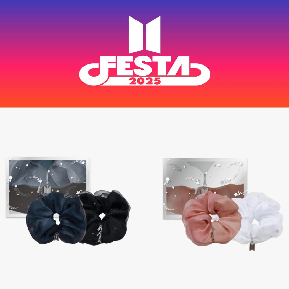

Попереднє замовлення 2025 BTS FESTA Набір органзових скрабів для волосся Noon ver.