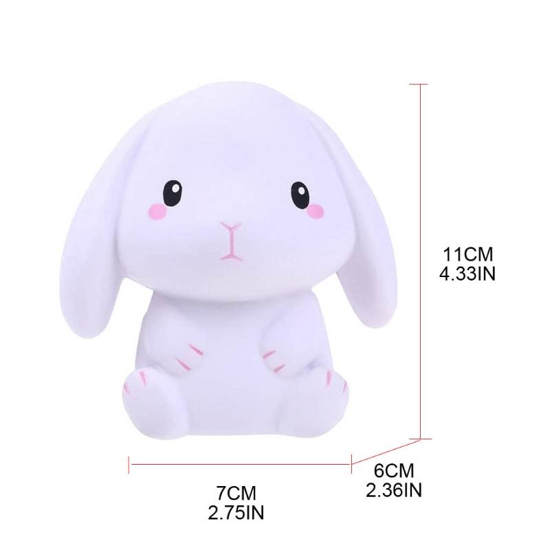 4in Fidget Vent Ball Toy Hand Squeeze Bunny Novelty Realistic Rabbit Toy Toddler Gift Stress Relief Waterproof Bath Toy