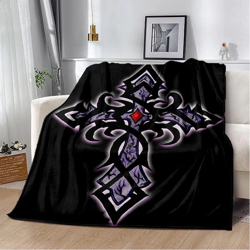 Holy Bible Cross Jesus Pray Soft Plush Blanket,Flannel Blanket Throw Blanket for Living Room Bedroom Bed Sofa Picnic Cover Kids