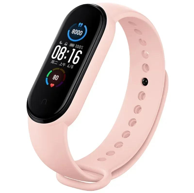 Watch Straps For Mi Band 7 6 5 4 3 Wristband Silicone Bracelet Wrist Straps MiBand 3/4 Band5 Band6 Smartwatch Accessories