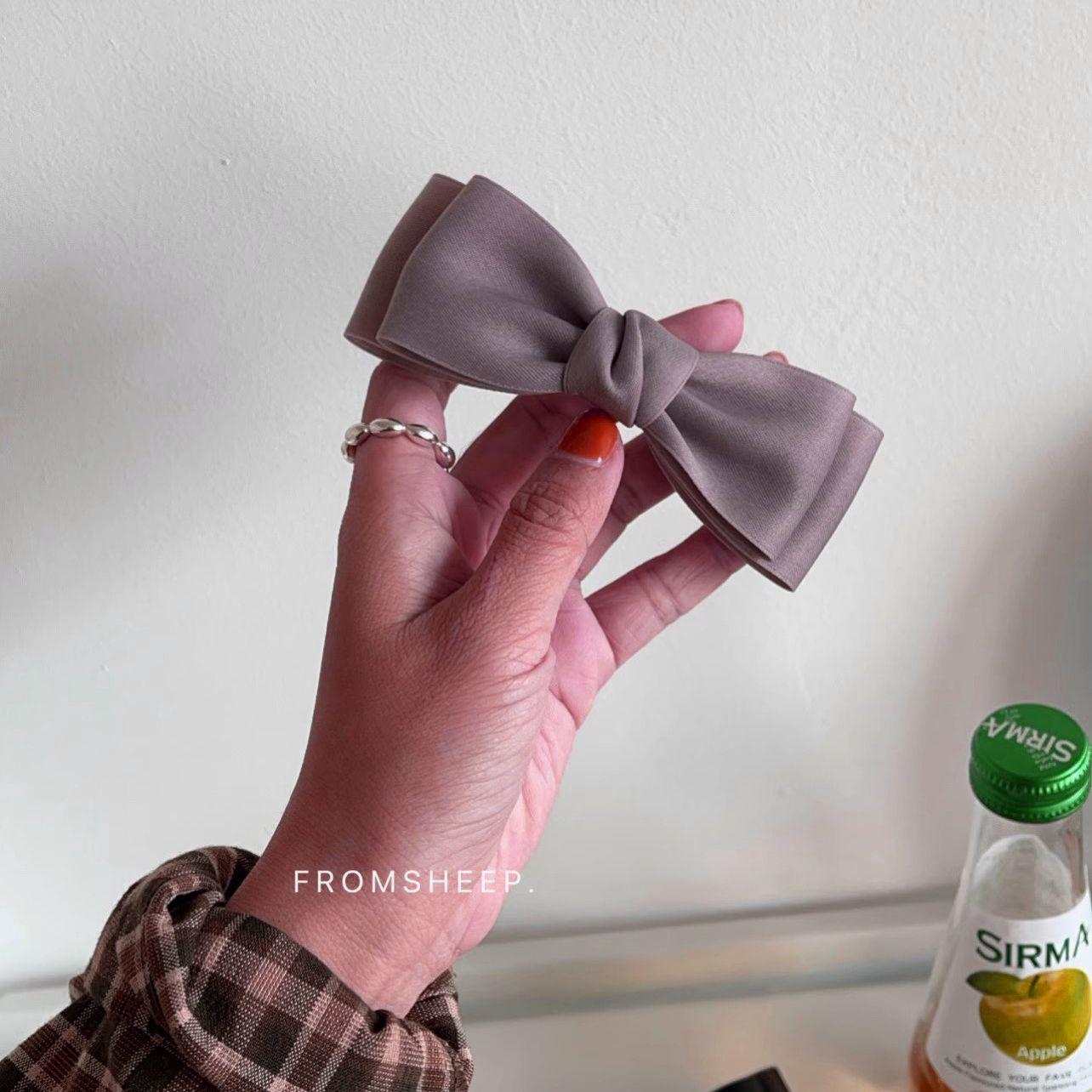 

Корейская черная заколка-бантик для женщин - универсальная заколка для волос с полузавязкой для всех причесок