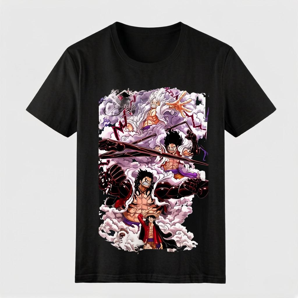 One Piece Luffy Printed Pattern T-shirt A Comfortable and High-quality Cotton Parent-child Outfit