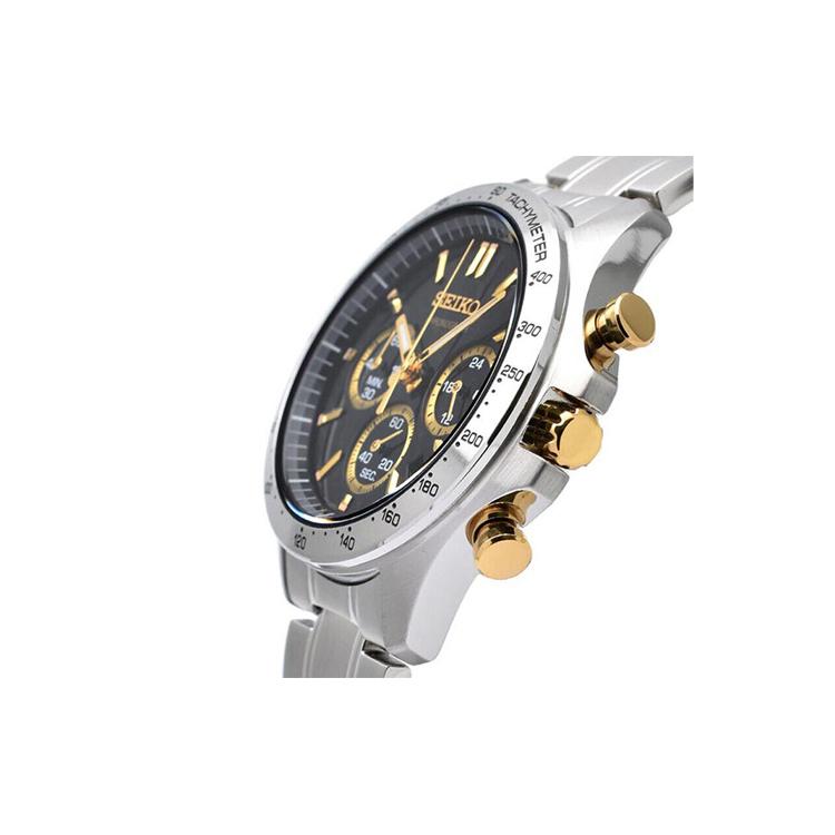 Seiko 100m Water Resistant Quartz Movement Stainless Steel Strap Watch 41mm 43mm Men's Watches SBTR015
