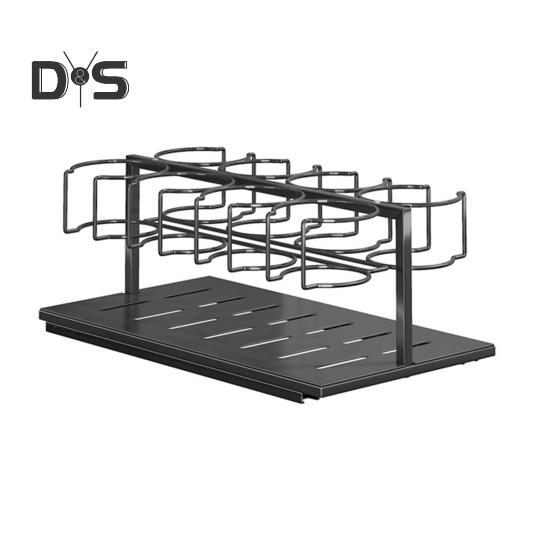 

Подставка для стаканов, стойка для хранения бутылок с водой, выдвижная конструкция, простая установка, органайзер для хранения стаканов, плавный и бесшумный выдвижной держатель для стаканов чёрный