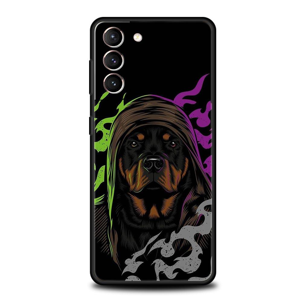 Rottweiler Dog Case For Samsung Galaxy S24 S23 S22 S21 Ultra S20 FE 5G S10 S9 Plus S10E S8 Note 10 20 Silicone Black Phone Cover